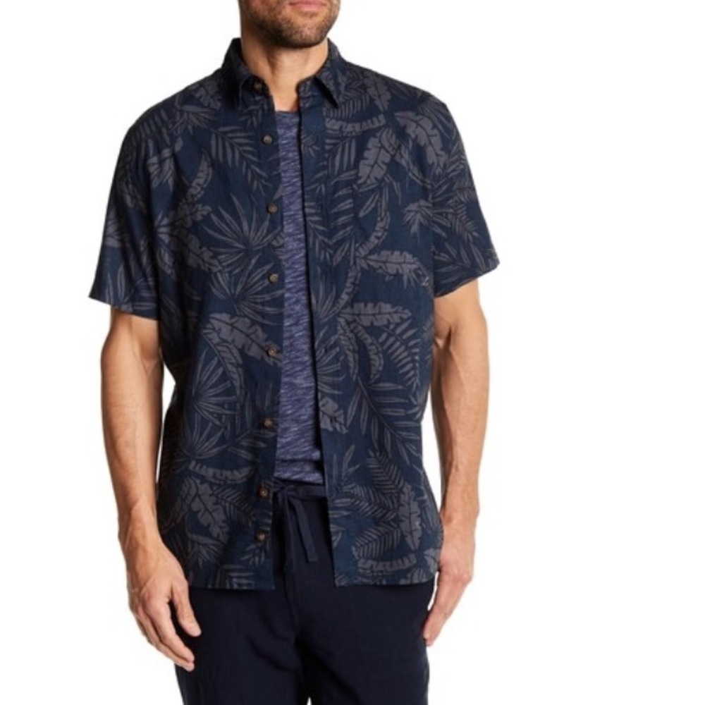 Joe Fresh Palm Leaf Short Sleeve Shirt